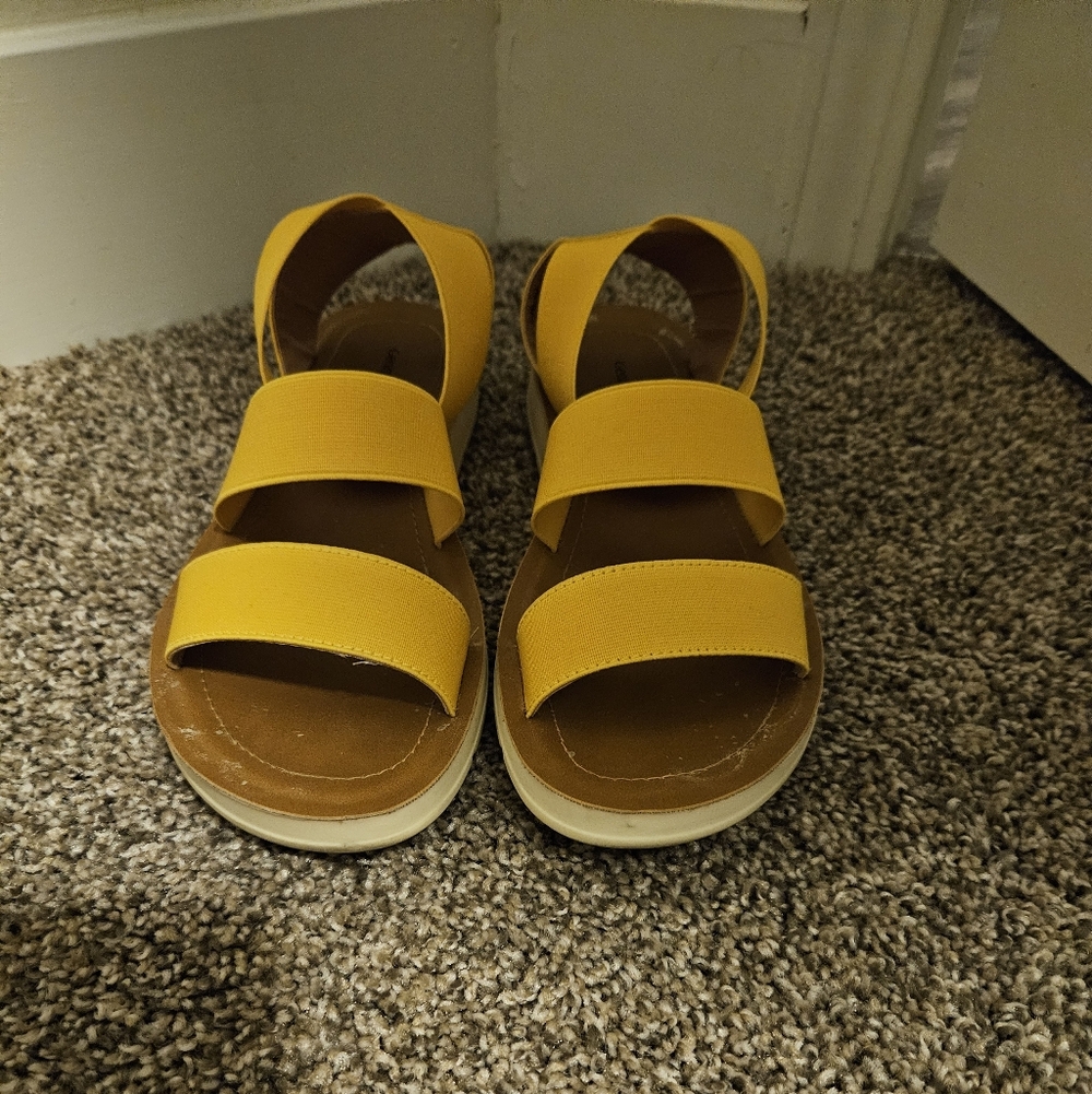 Yellow Strappy Sandals